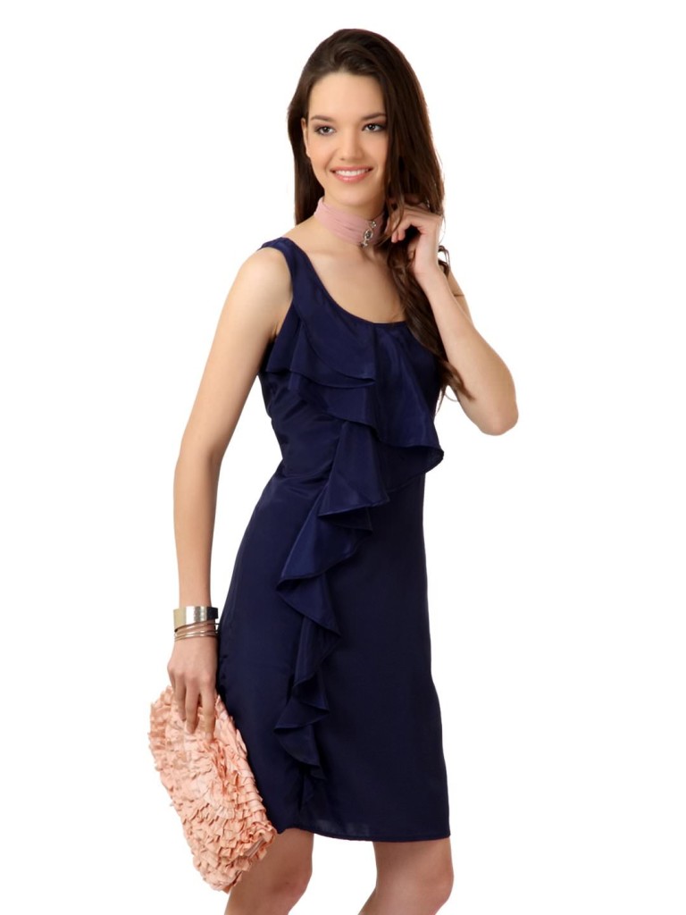 special trademark navy blue dress