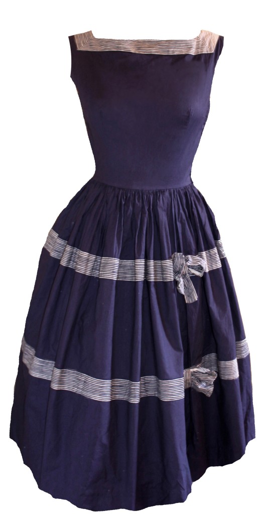 vintage navy blue dress