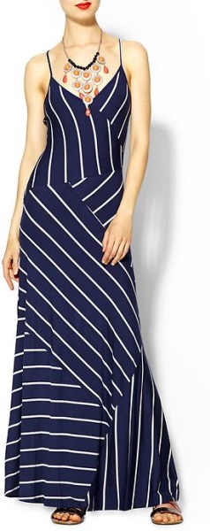 calvin klein blue striped dress