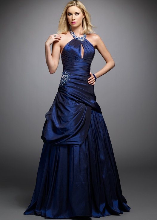 navy blue formal dress