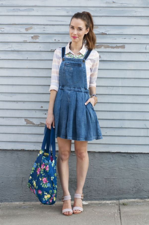 cute denim overall outfits