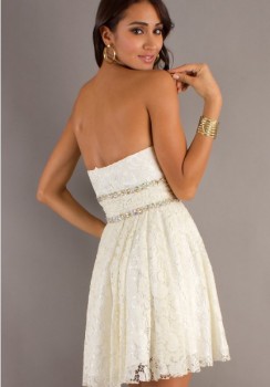 lace ivory cocktail dress