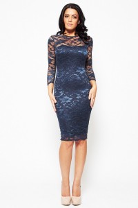 plus size sexy navy blue dress