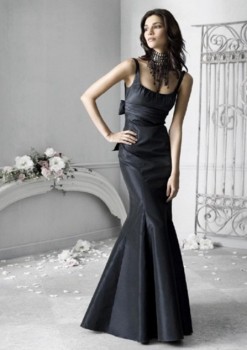 stylish and dramatic black bridesmaid dresses